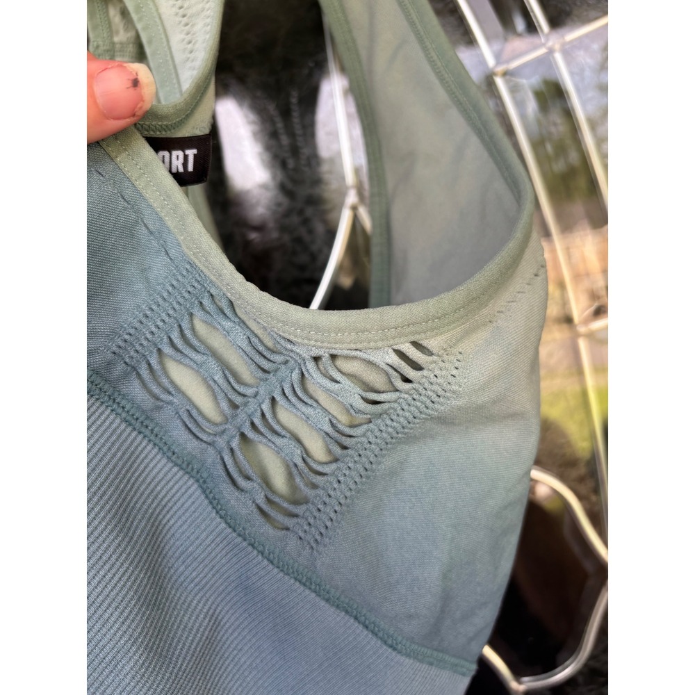 PINK Victoria's Secret Sport Ombre Seamless Bra and Leggings Set Blue Green L - Picture 5 of 15